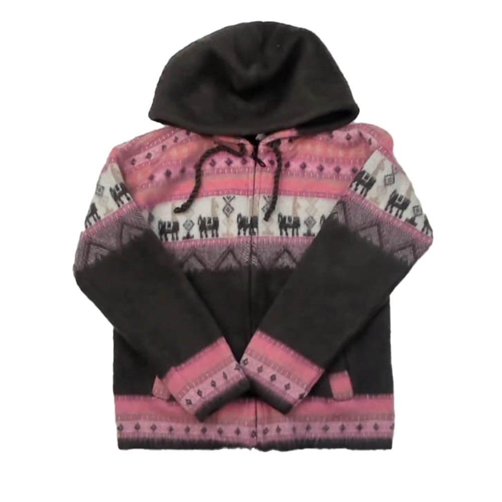 Aly Marka Girls Brown | Pink Cardigan size: 8 Years